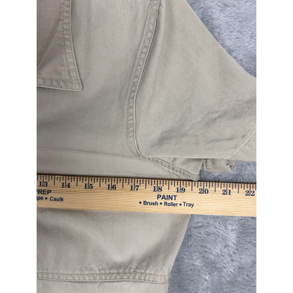 Susan Bristol Maxi Dress Khaki Denim Small Shift Pockets Minimalist Neutral - Picture 5 of 10